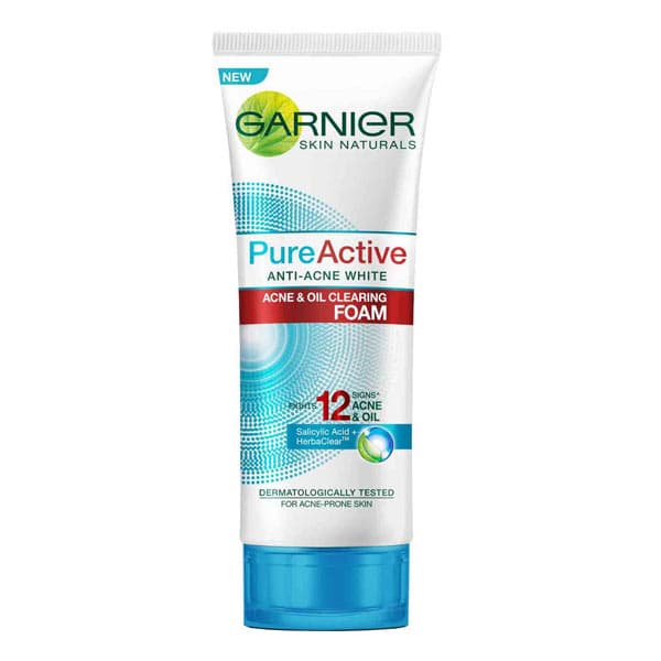 فوم شستشو صورت ضد جوش گارنیه مدل Pure Active حجم 100 میل