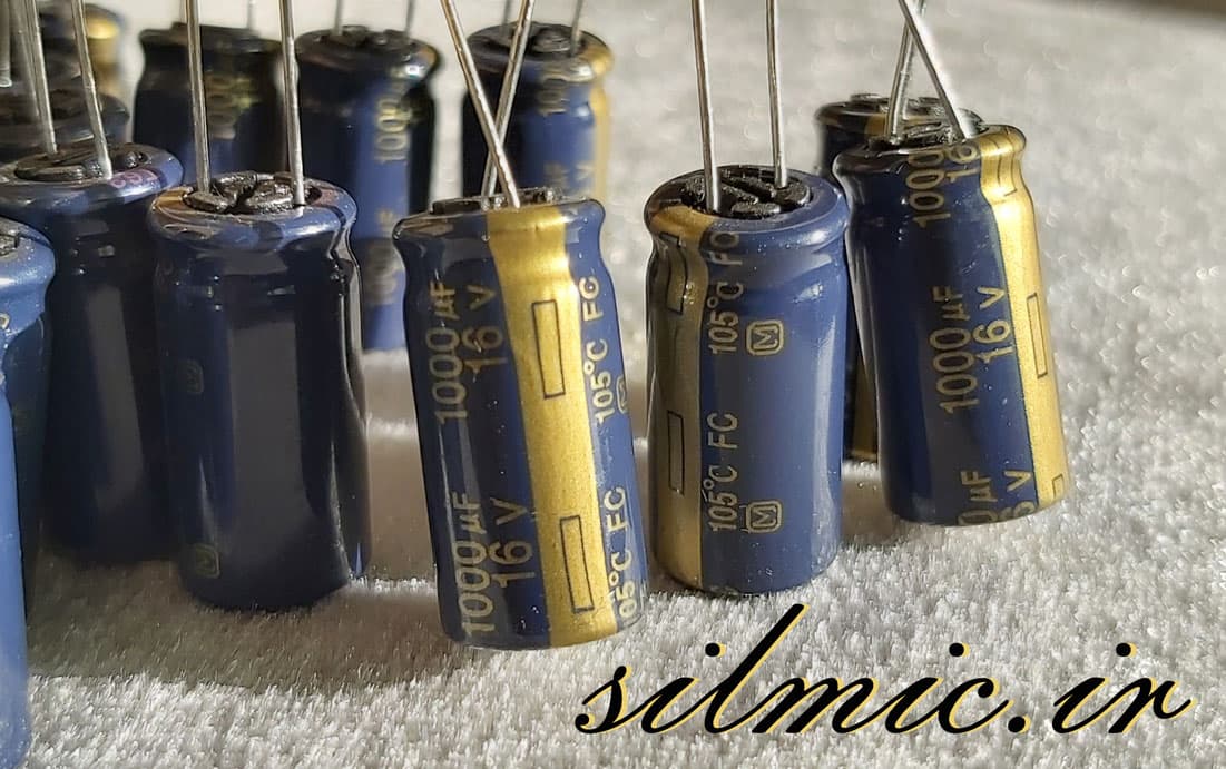 خازن های فای 1000 میکرو فاراد 16 ولت سری FC پاناسونیک سری آدیو low impedance