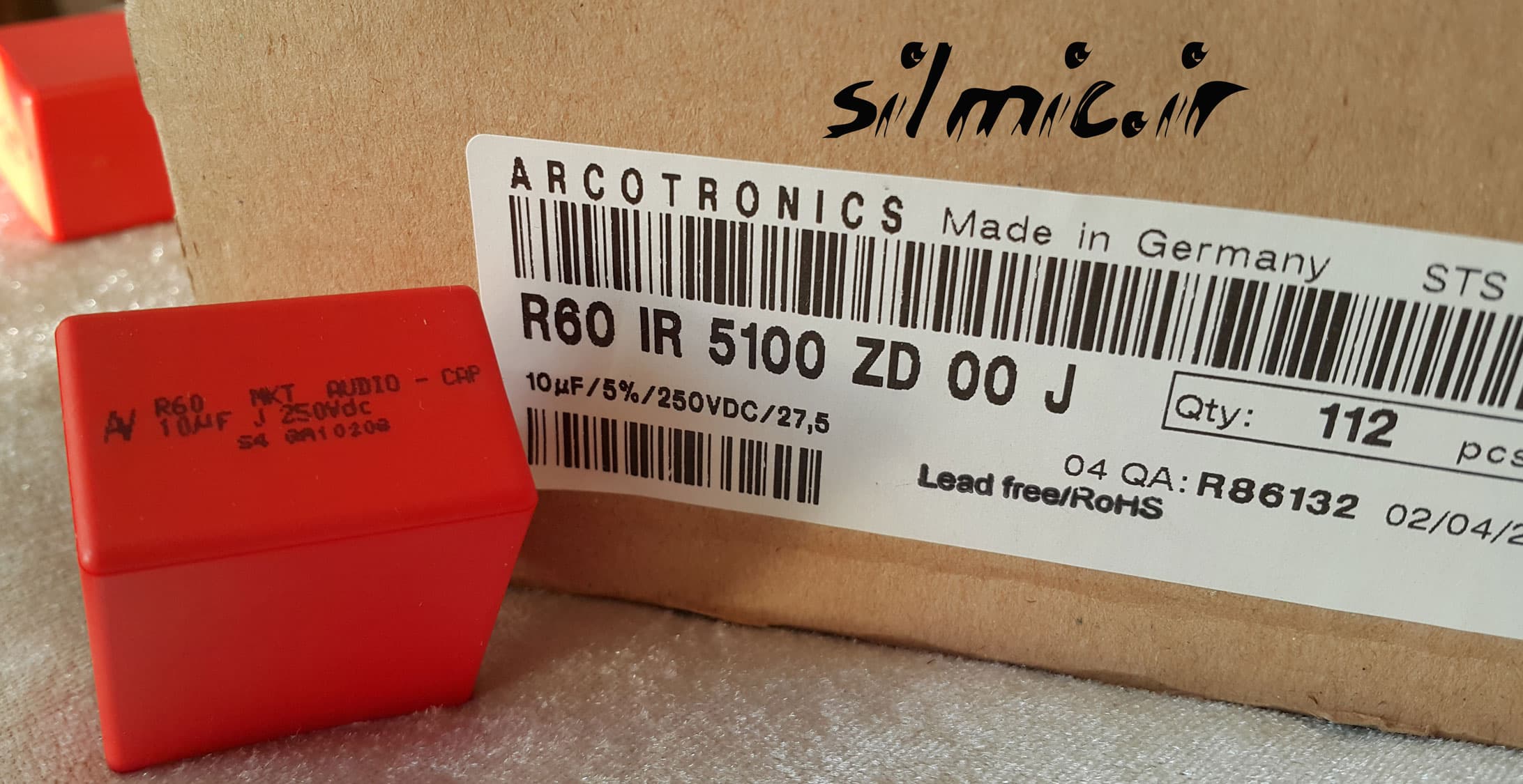 خازن های گرید صوتی 10 میکرو فاراد 250 ولت arcotronics KEMET ساخت آلمان — تصویر ۲