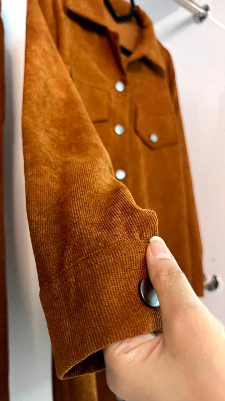 مانتومخمل کبریتی شیک — تصویر ۴