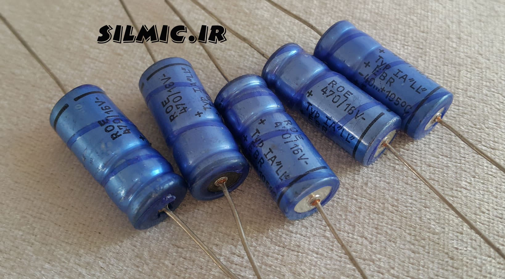 خازن های فای اکسیال 470 میکرو فاراد 16 ولت ROE سری EBR های فرکانس low Z — تصویر ۲