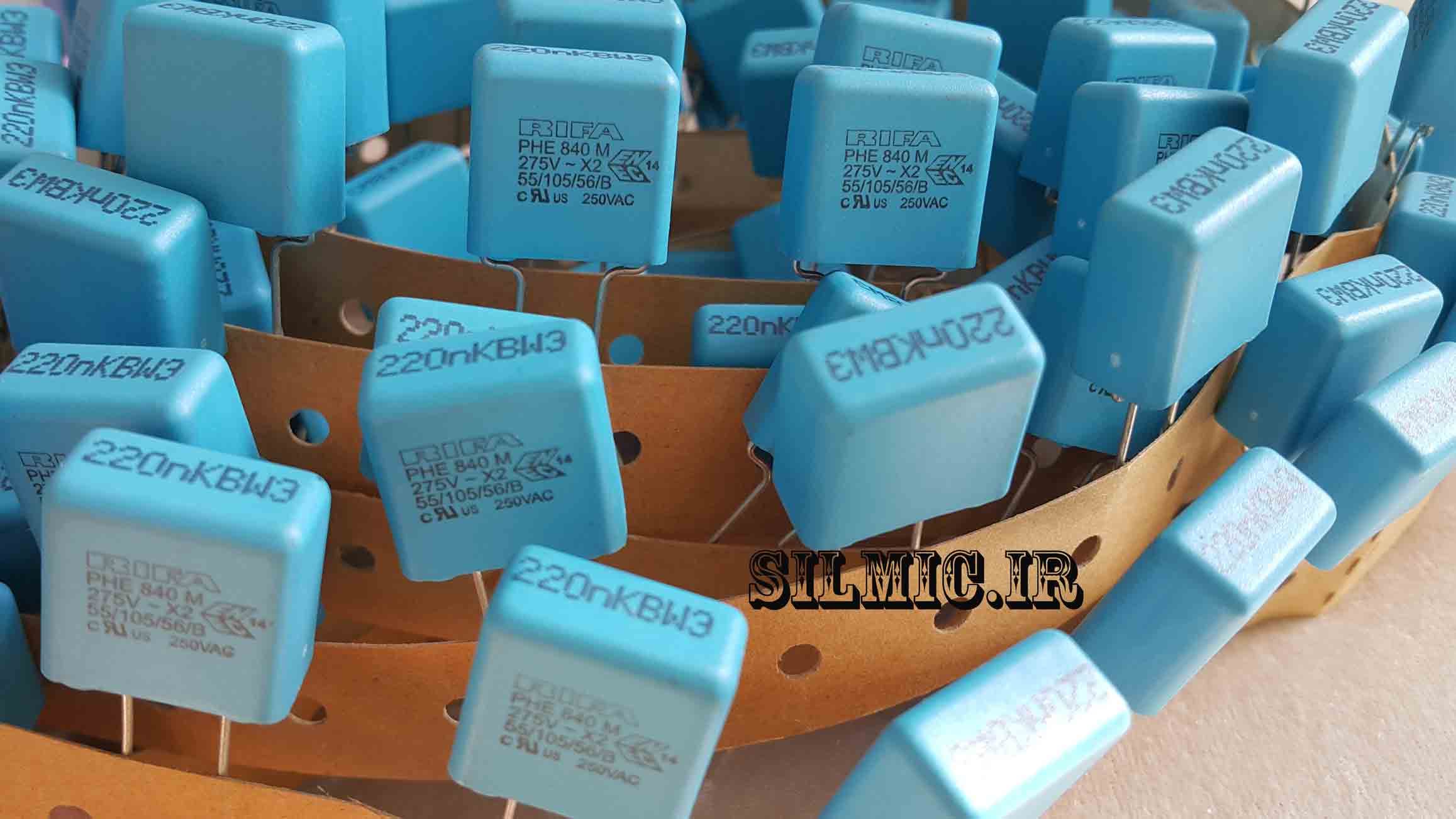 خازن 150 نانو فاراد 275 ولت AC سری PHE840M X2 ساخت شرکت RIFA آلمان امنیت x2 — تصویر ۱۰
