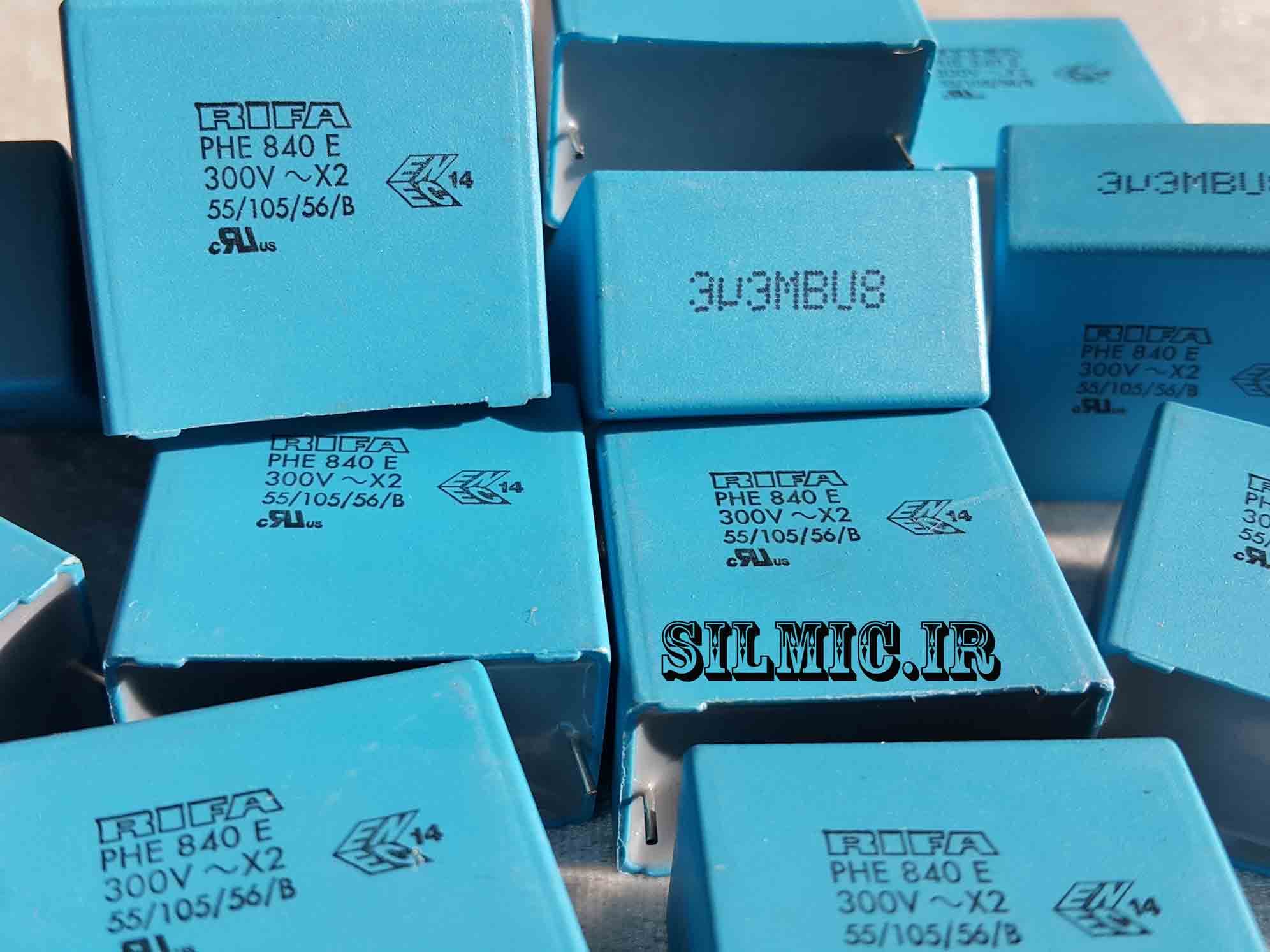خازن 150 نانو فاراد 275 ولت AC سری PHE840M X2 ساخت شرکت RIFA آلمان امنیت x2 — تصویر ۱۲