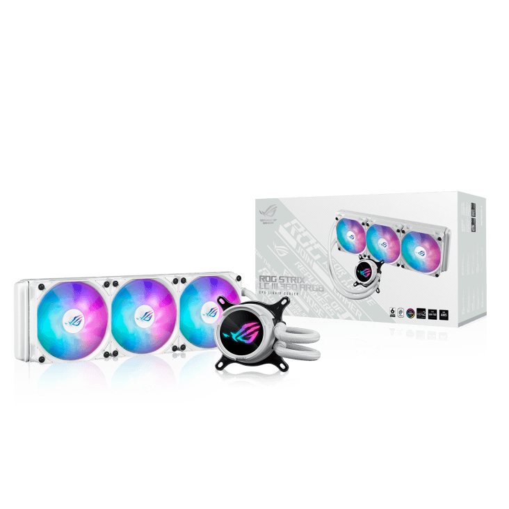خنک کننده مایع پردازنده ایسوس مدل ROG Strix LC III 360 ARGB White — تصویر ۹
