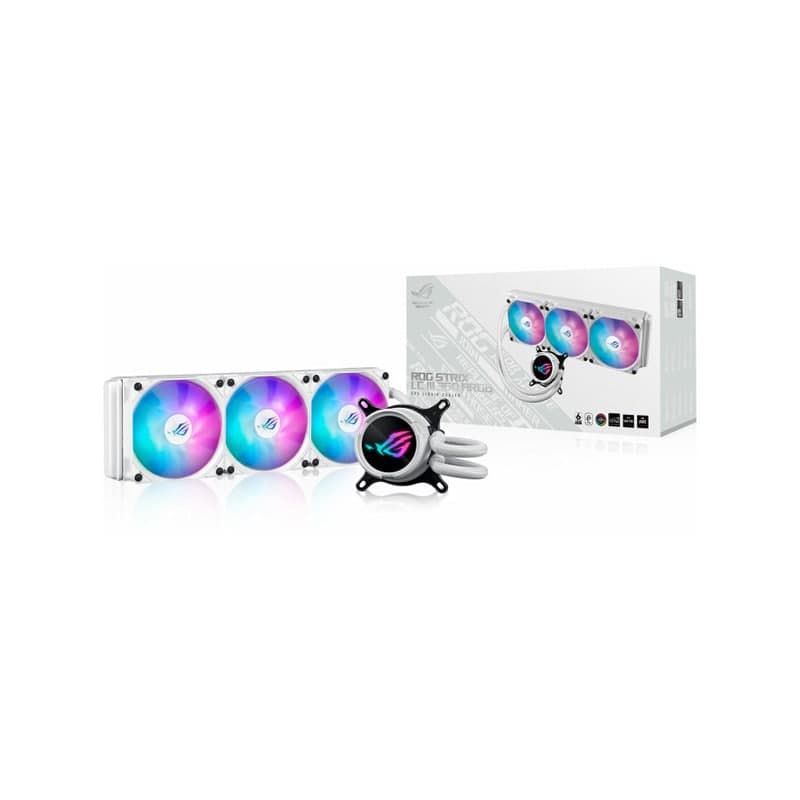 خنک کننده مایع پردازنده ایسوس مدل ROG Strix LC III 360 ARGB White — تصویر ۵