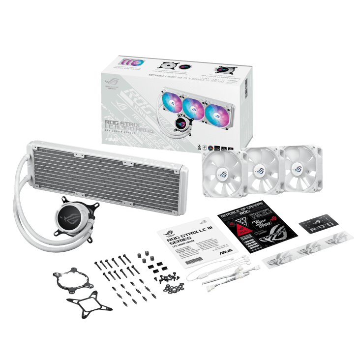 خنک کننده مایع پردازنده ایسوس مدل ROG Strix LC III 360 ARGB White — تصویر ۸