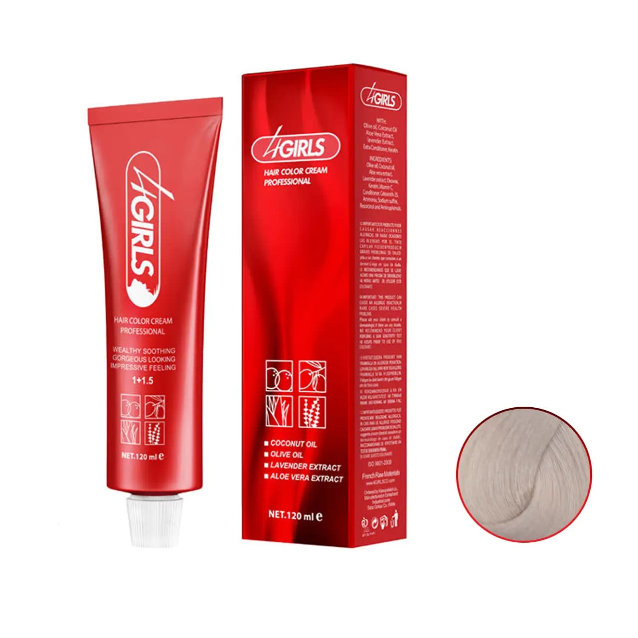 رنگ مو بلوند نسکافه ای خیلی روشن فور گرلز سری نسکافه ای NE9 حجم 120ml