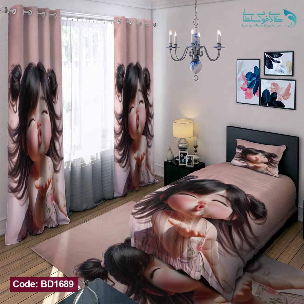 روتختی طرح دختر تپلی یکنفره کد BD1689