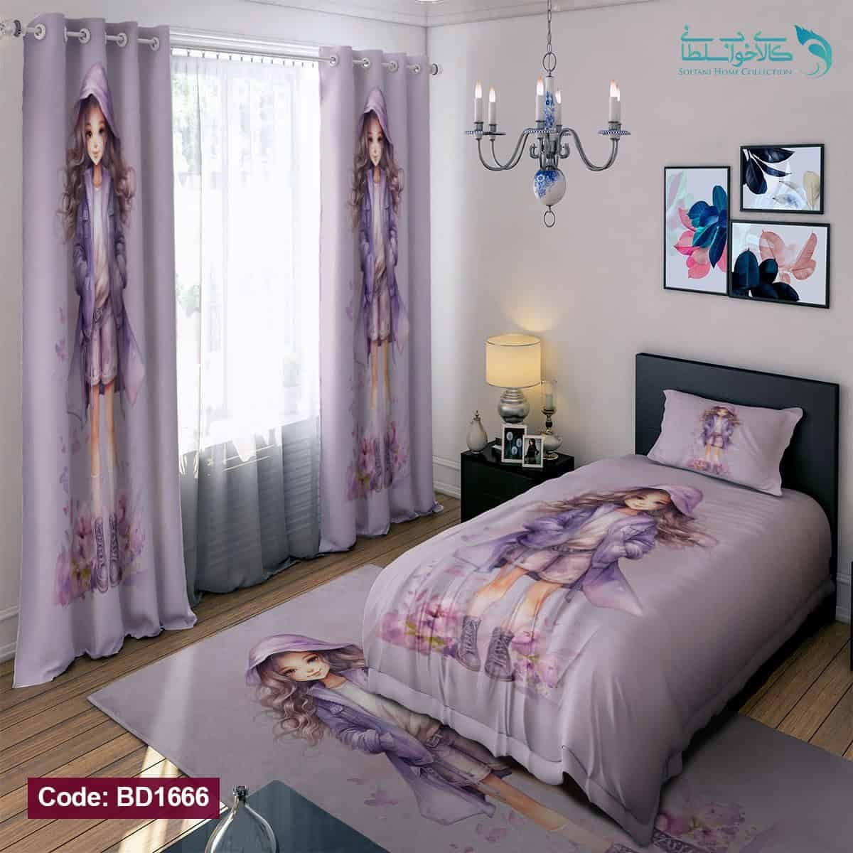 روتختی طرح دختر ناز یکنفره کد BD1666