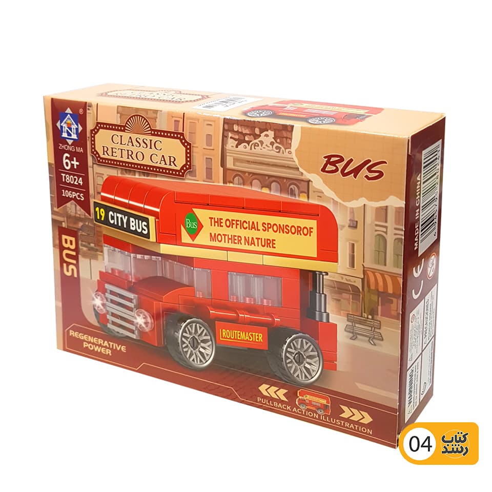 لگو ماشین کلاسیک ZHONG MA مدل CLASSIC RETRO CAR T8024 — تصویر ۵