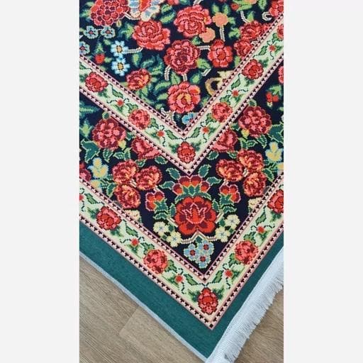 فرش ماشینی چاپی | فرشینه مخمل طرح ابریشمی 02 (پس کرایه) — تصویر ۴