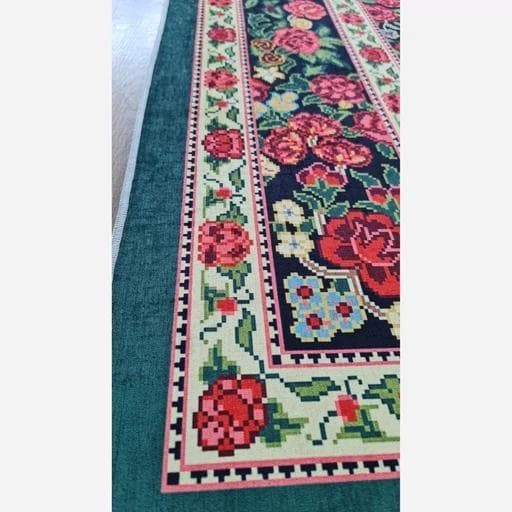 فرش ماشینی چاپی | فرشینه مخمل طرح ابریشمی 02 (پس کرایه) — تصویر ۳