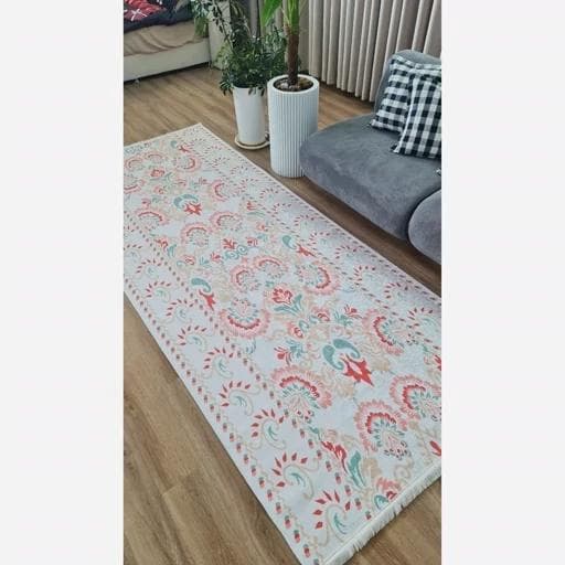 فرش ماشینی چاپی | فرشینه مخمل راهرویی و کناره r136 (پس کرایه) — تصویر ۶