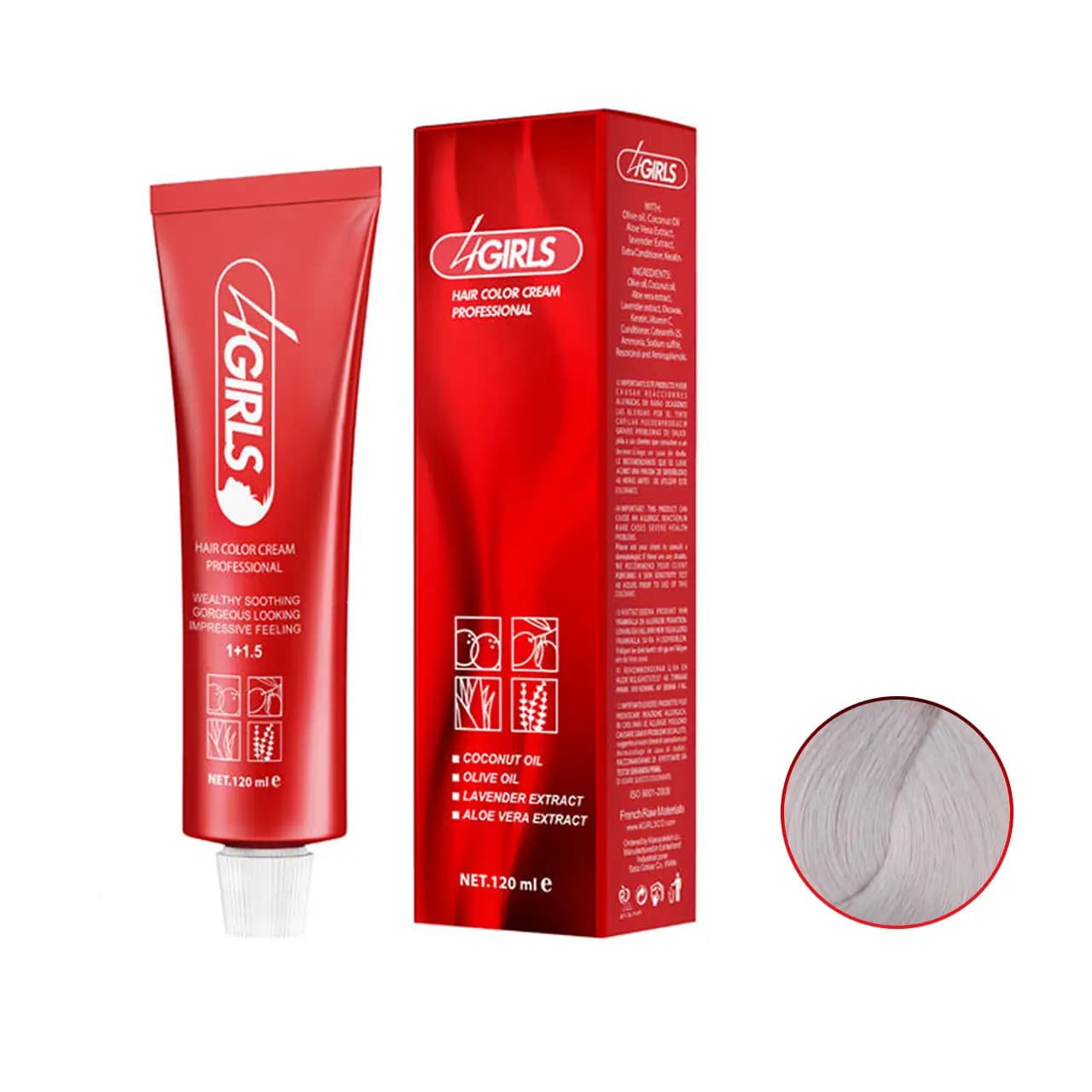 رنگ مو بلوند دودی خیلی خیلی روشن فور گرلز سری دودی شماره C10 حجم 120ml