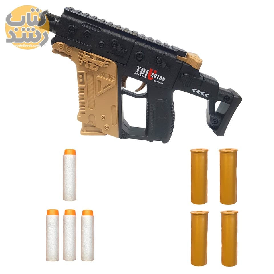 اسباب بازی تفنگ تاشو تیر اسفنجی به همراه پوکه TDI VECTOR