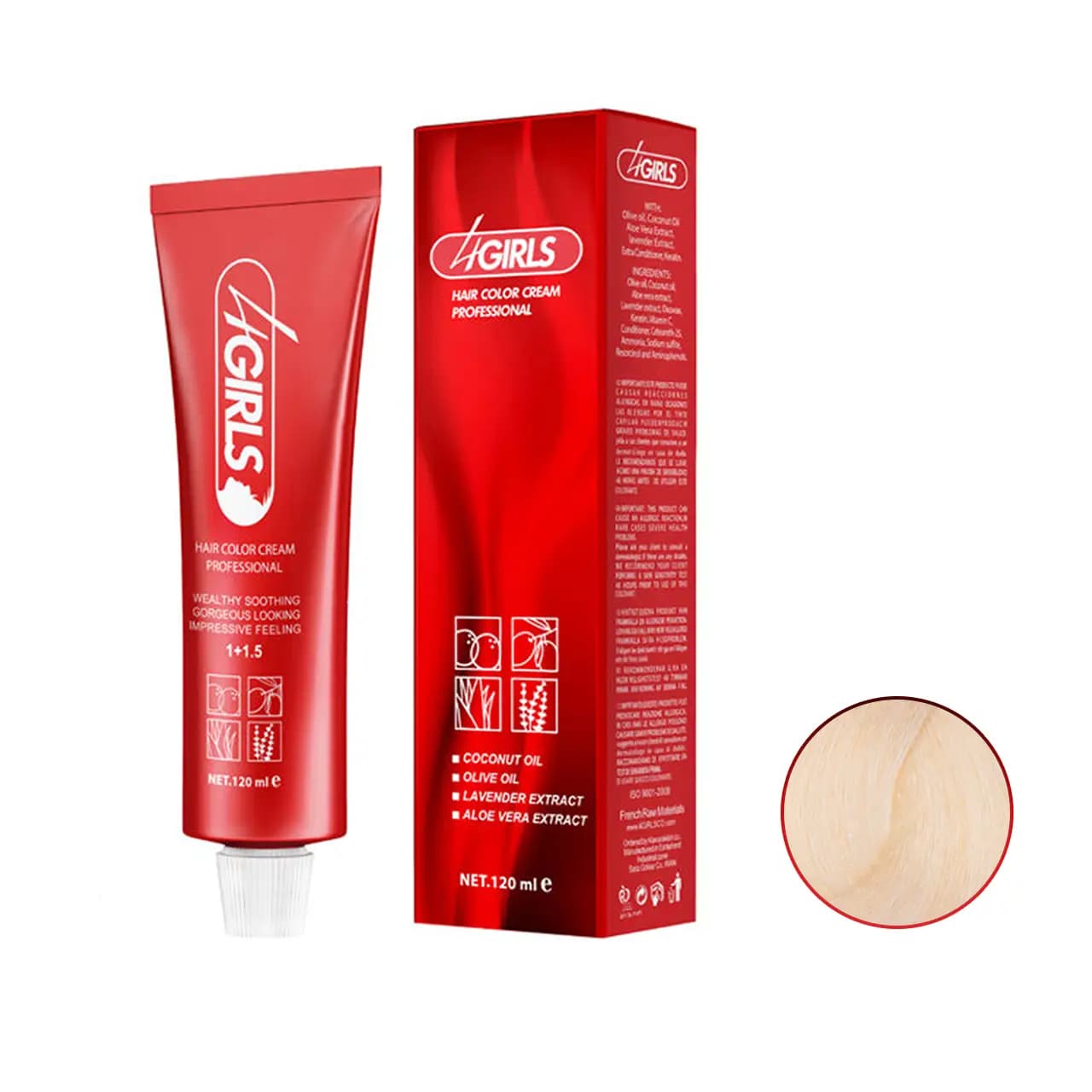 رنگ مو بلوند خیلی خیلی روشن فور گرلز سری طبیعی شماره N10 حجم 120ml