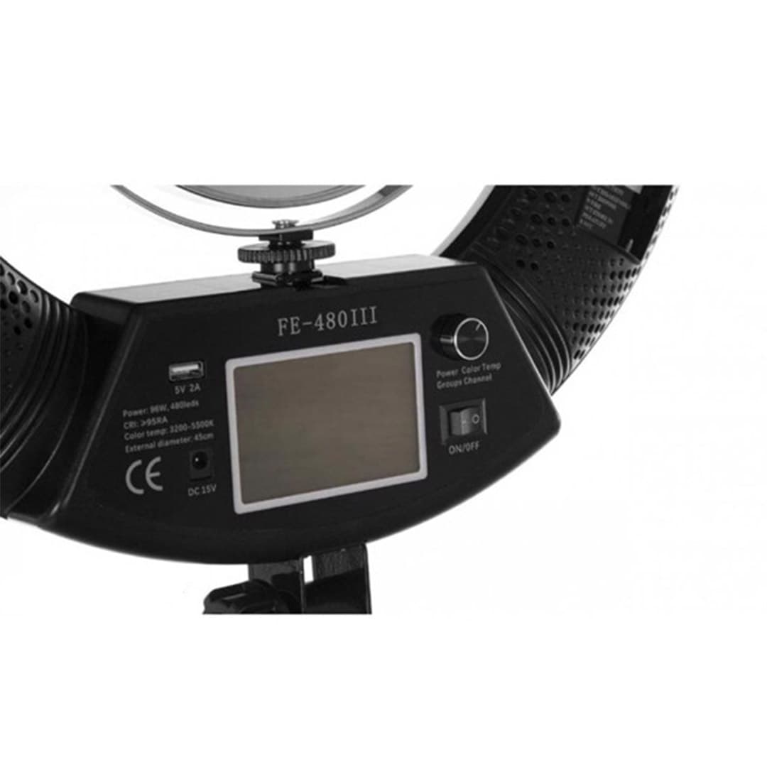 رینگ لایت هیرو مدل HERO FE-480 III به همراه پایه — تصویر ۴