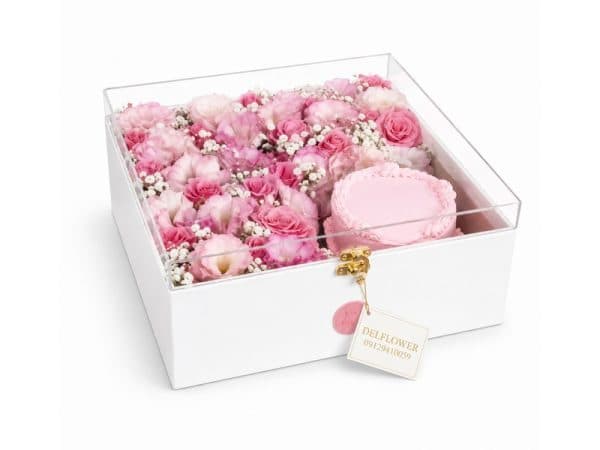گل و کیک برای دورهمی همکلاسی‌ها – گل فروشی آنلاین تهران | باکس گل | دسته گل | گل تولد | گل ترحیم — تصویر ۲