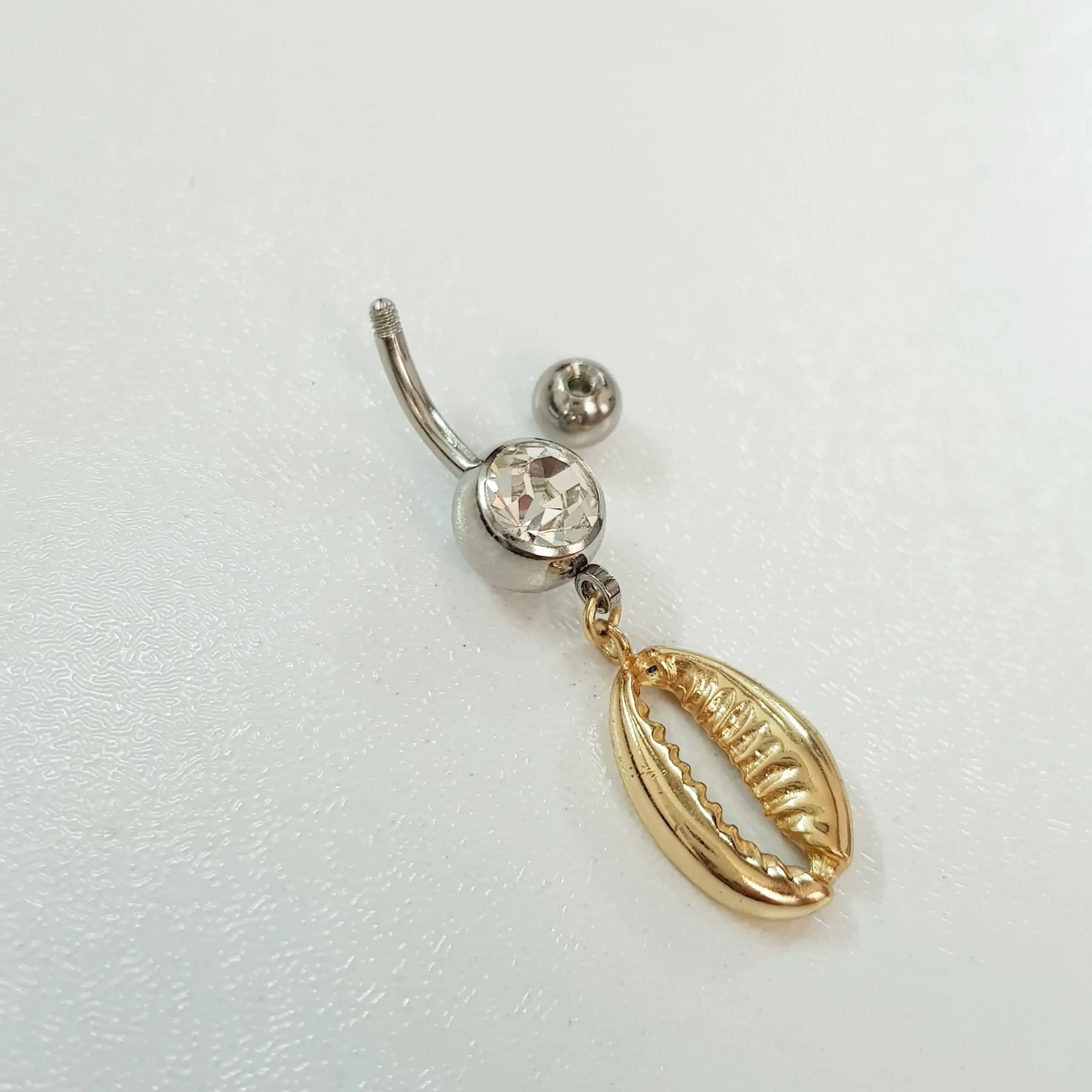 پرسینگ ناف آویز دار جنس استیل جراحی (Surgical Steel) ضد حساسیت — تصویر ۵