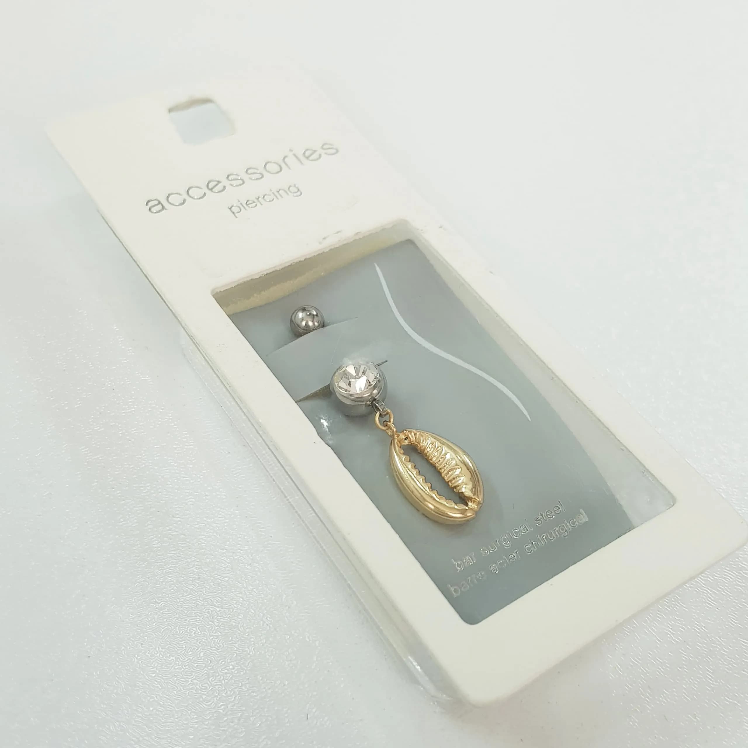 پرسینگ ناف آویز دار جنس استیل جراحی (Surgical Steel) ضد حساسیت — تصویر ۲