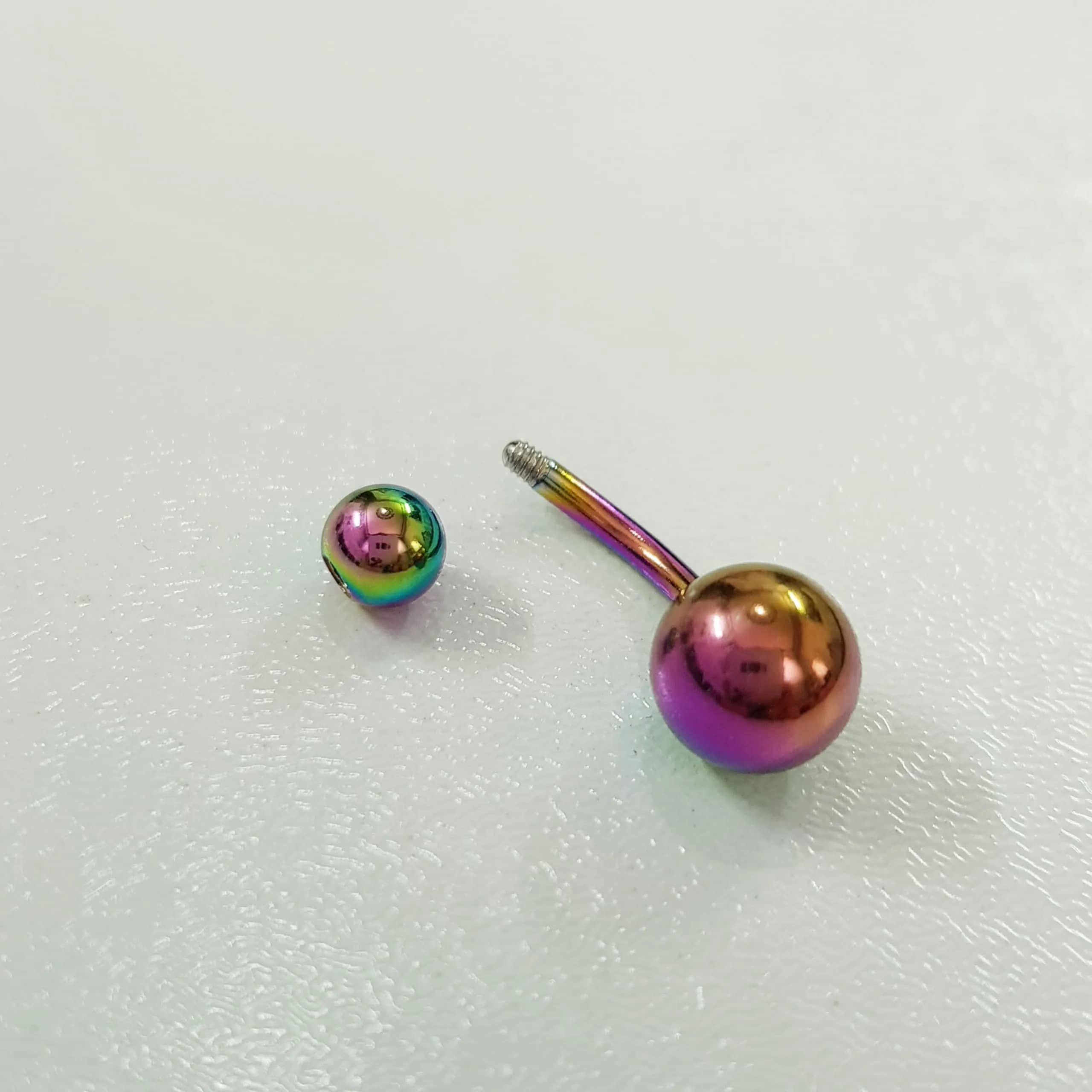 پرسینگ ناف هولوگرامی ، جنس استیل جراحی (Surgical Steel) ضد حساسیت — تصویر ۵