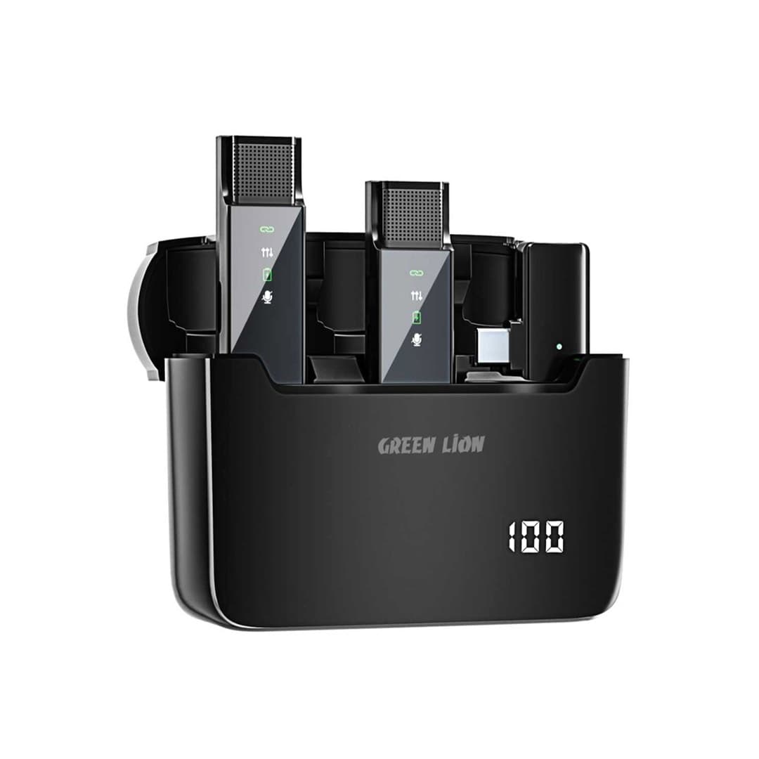 میکروفون بیسیم گرین لاین مدل GN 2IN1 DDTCBK دو کاناله تایپ سی