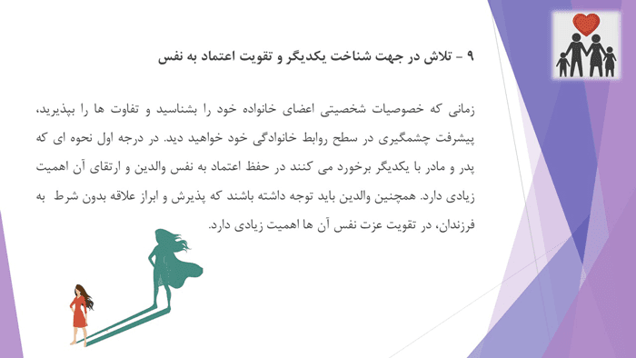 پاورپوینت روش های ارتقا سلامت روان در خانواده (10300) — تصویر ۶