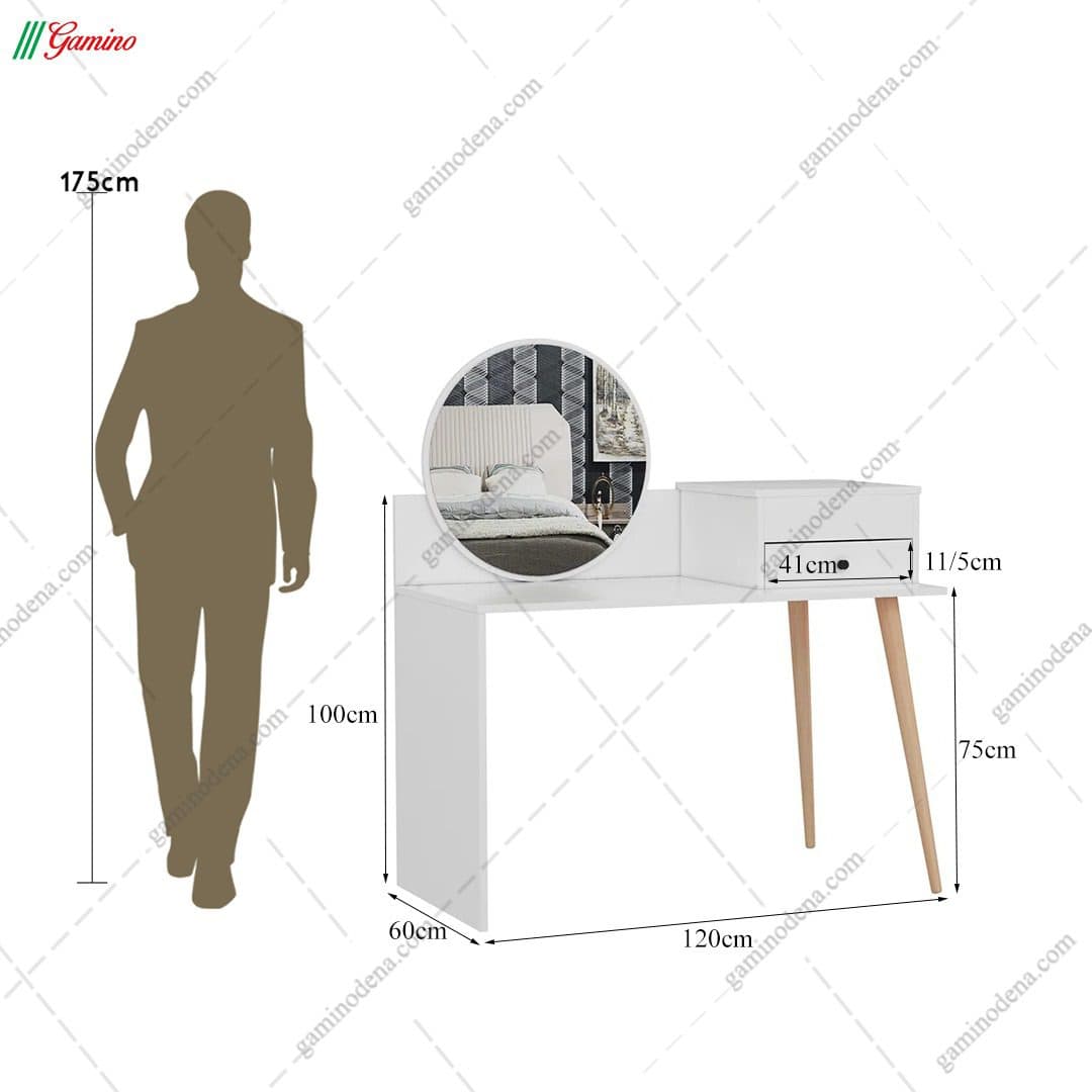 میز آرایش اسپرت دخترانه ام دی اف خاص مدل پردیس — تصویر ۵