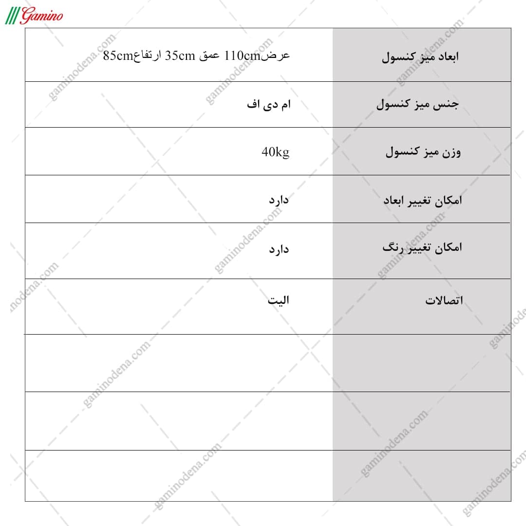 میز کنسول جدید و مدرن اسپرت ام دی اف مدل تیارا — تصویر ۷