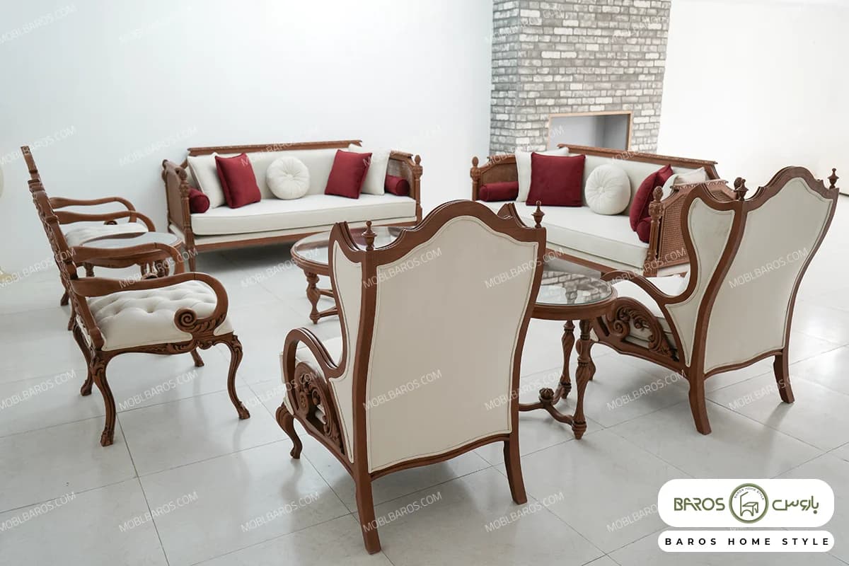 مبل نئوکلاسیک ۱۲ نفره کاجی کویین کینگ — تصویر ۲
