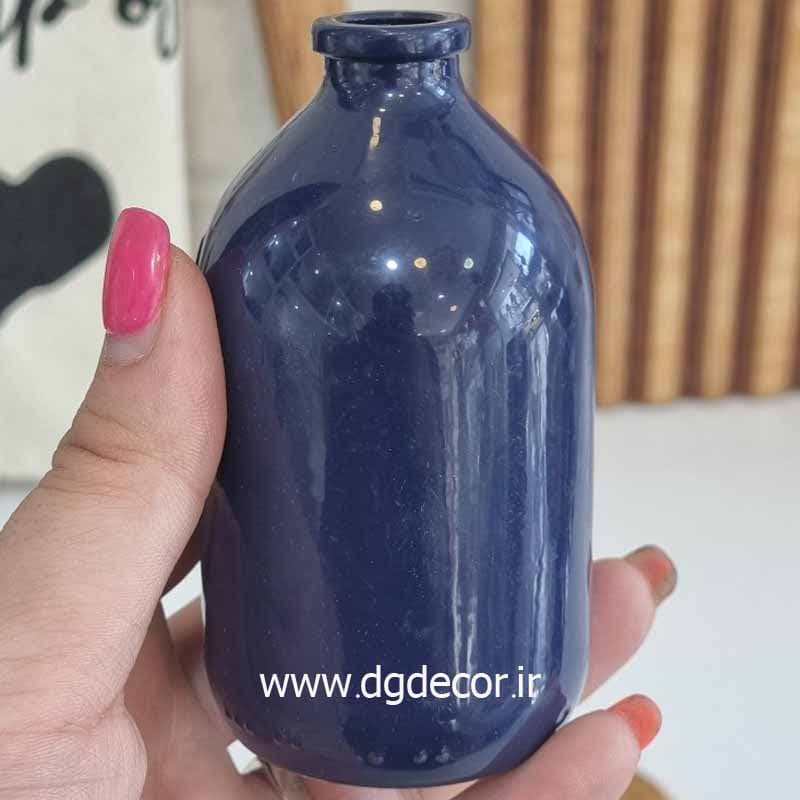 گلدان شیشه ای رنگی مات متوسط — تصویر ۲