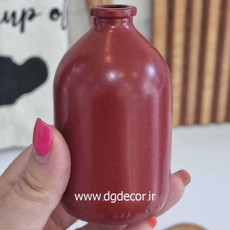 گلدان شیشه ای رنگی مات متوسط — تصویر ۳
