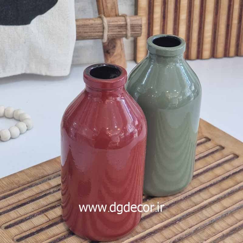 گلدان شیشه ای مات بزرگ