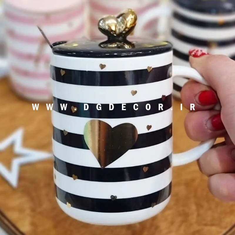 ماگ درب قلبی طرح آجار ترک — تصویر ۳