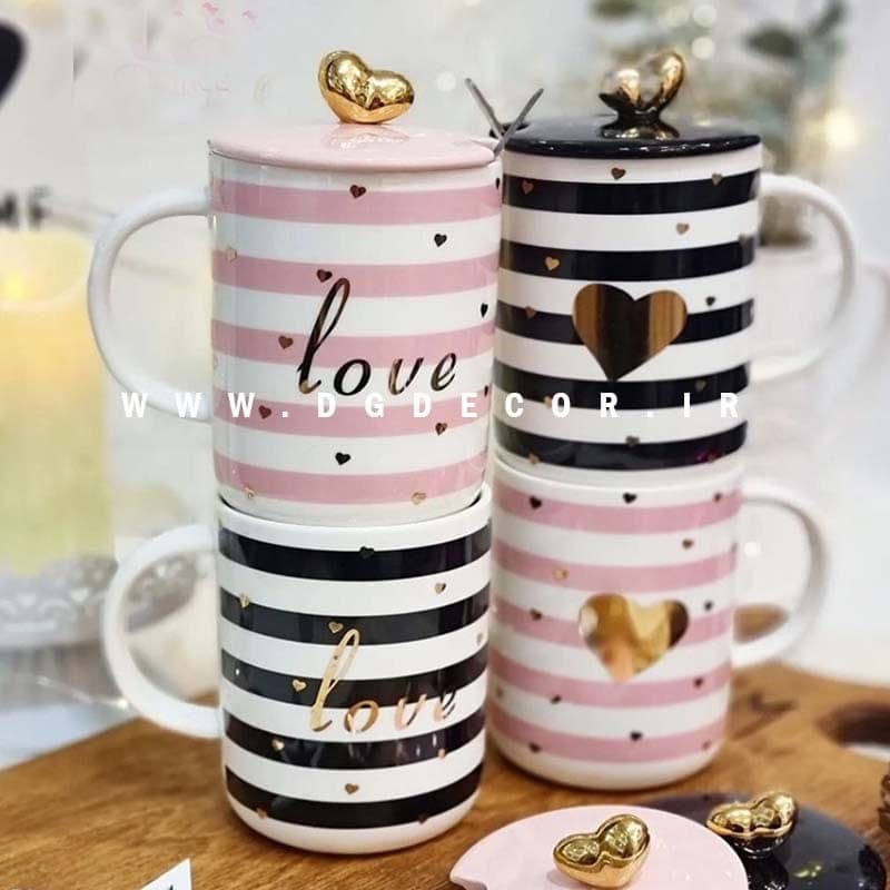 ماگ درب قلبی طرح آجار ترک