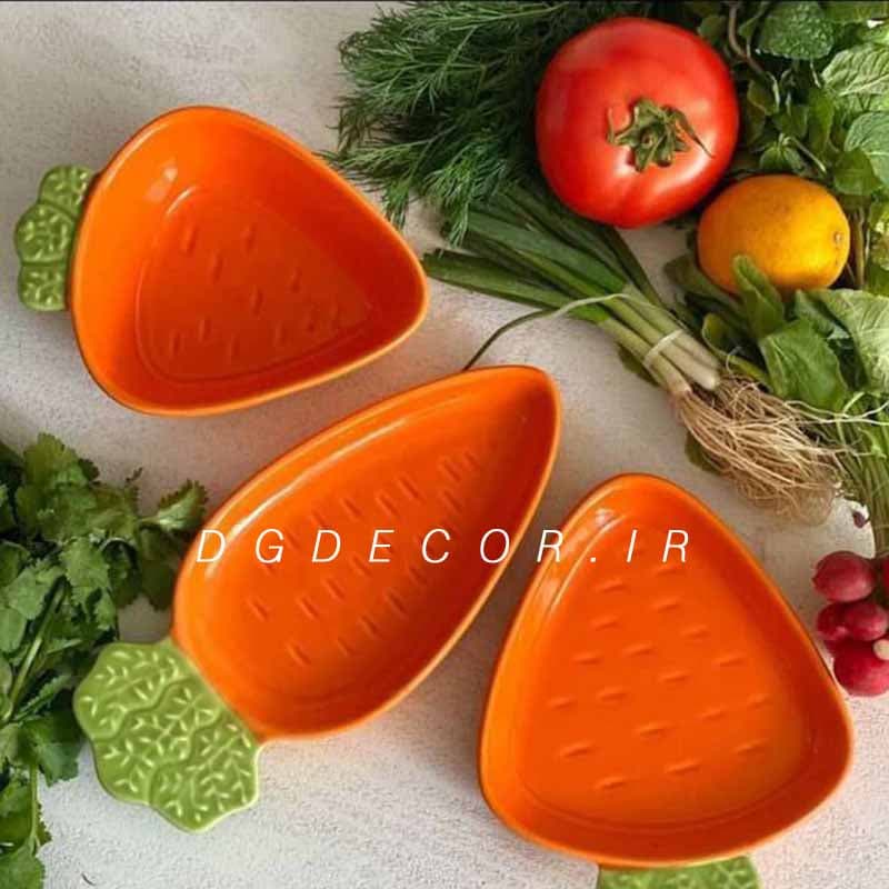 ظرف سرامیکی هویج تخت کشیده — تصویر ۲