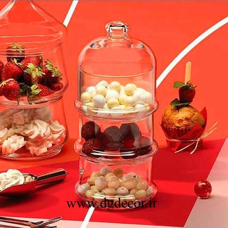 بانکه تمام شیشه درب دار در سه سایز — تصویر ۴