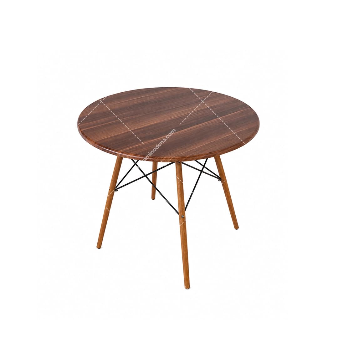 میز ناهار خوری چهار نفره گرد ام دی اف مدل زمرد
