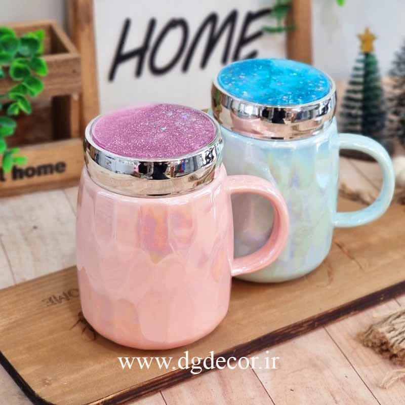 ماگ درب پیچی آکواریومی سرامیکی