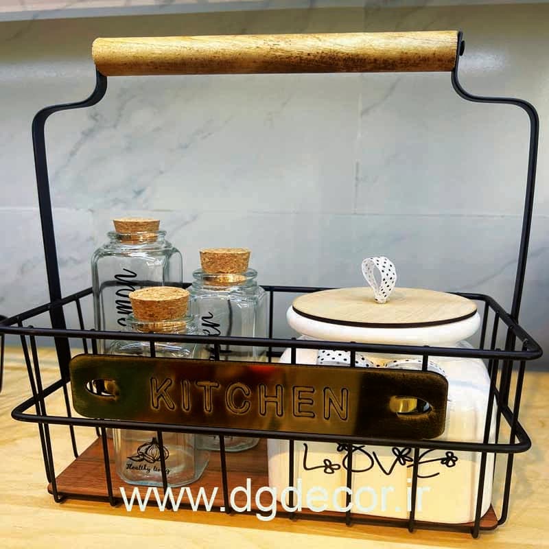استند آشپزخانه دسته چوبی