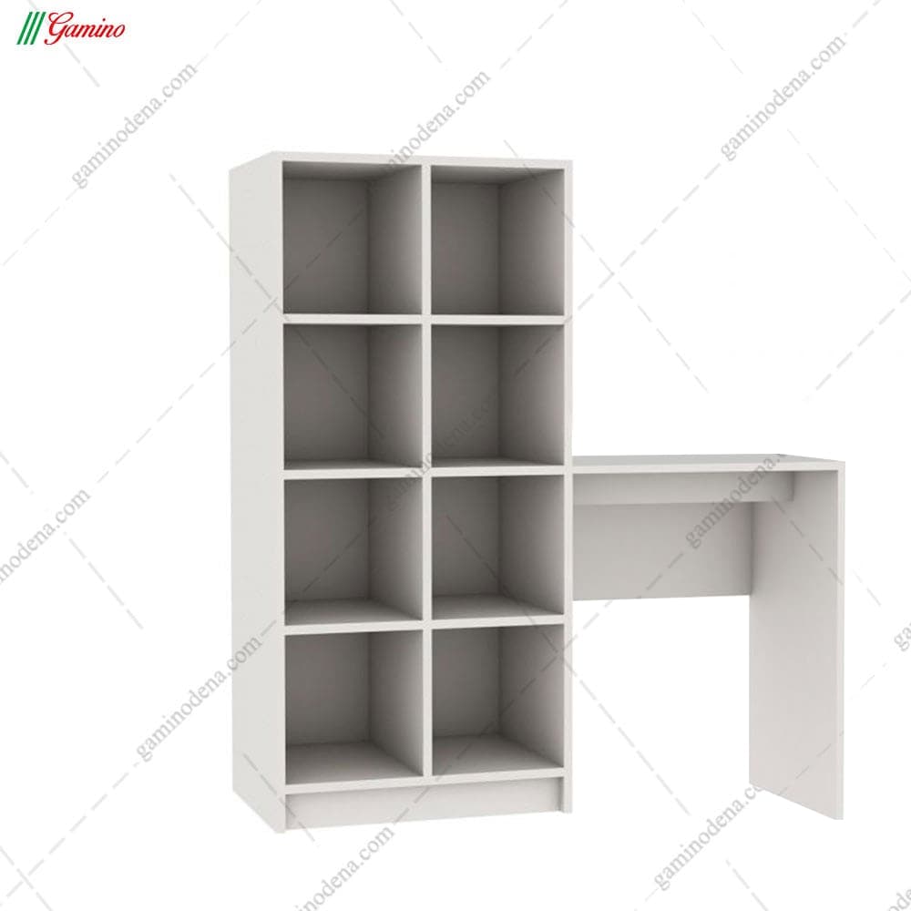 میز تحریر دخترانه کتابخانه دار ایکیا سفید کشو دار مدل فلور — تصویر ۴
