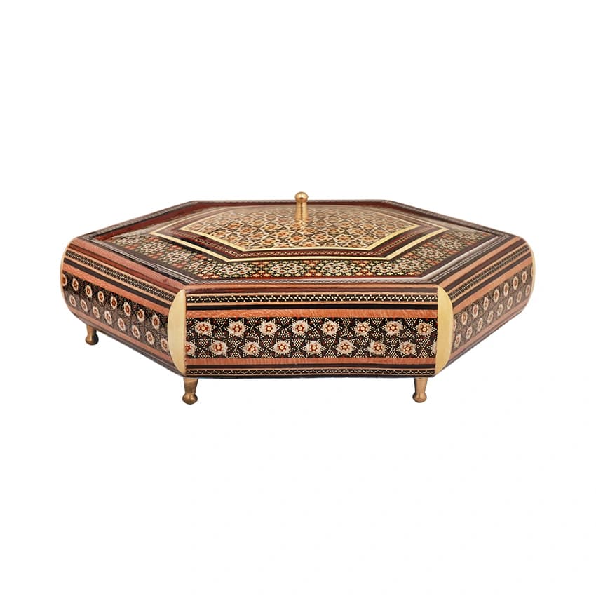 شکلات خوری چوبی 6 گوش خاتم 40222 — تصویر ۳
