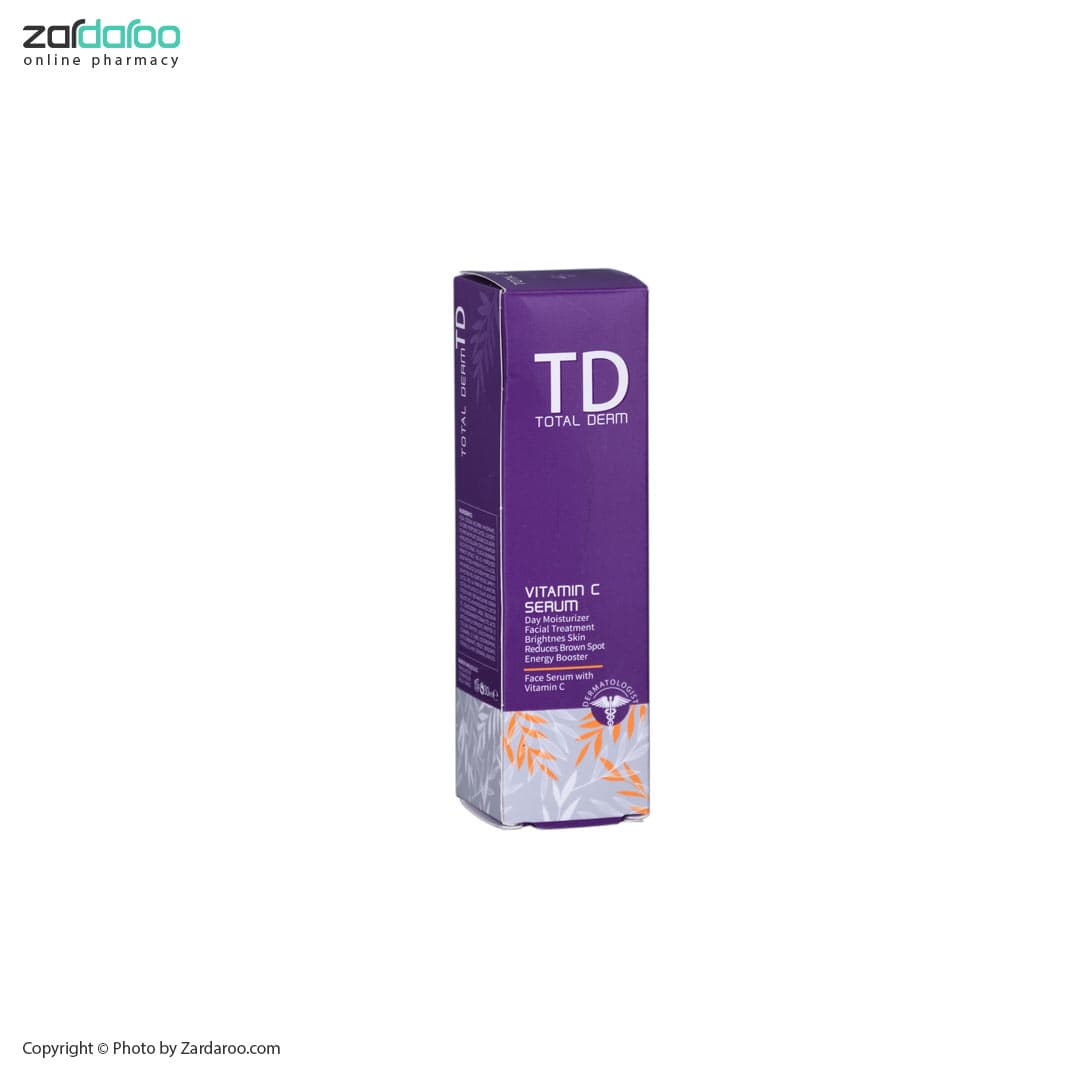 سرم روشن کننده پوست ویتامین c توتال درم Total Derm