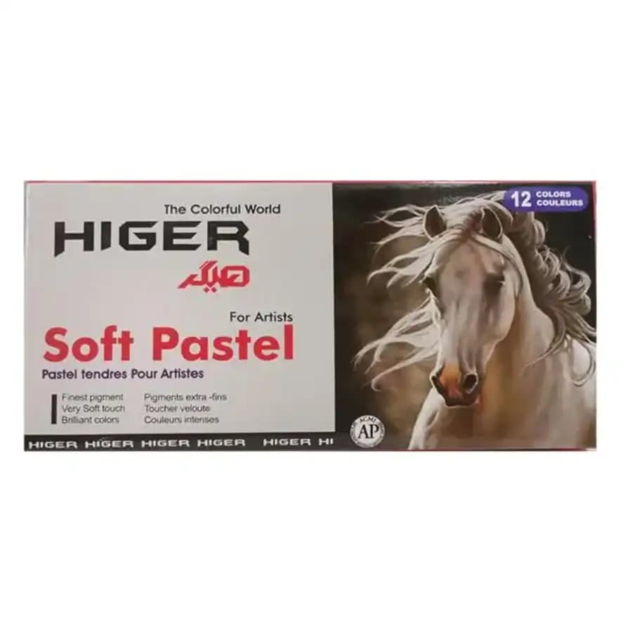 پاستل گچی 12 رنگ مدل HIGER