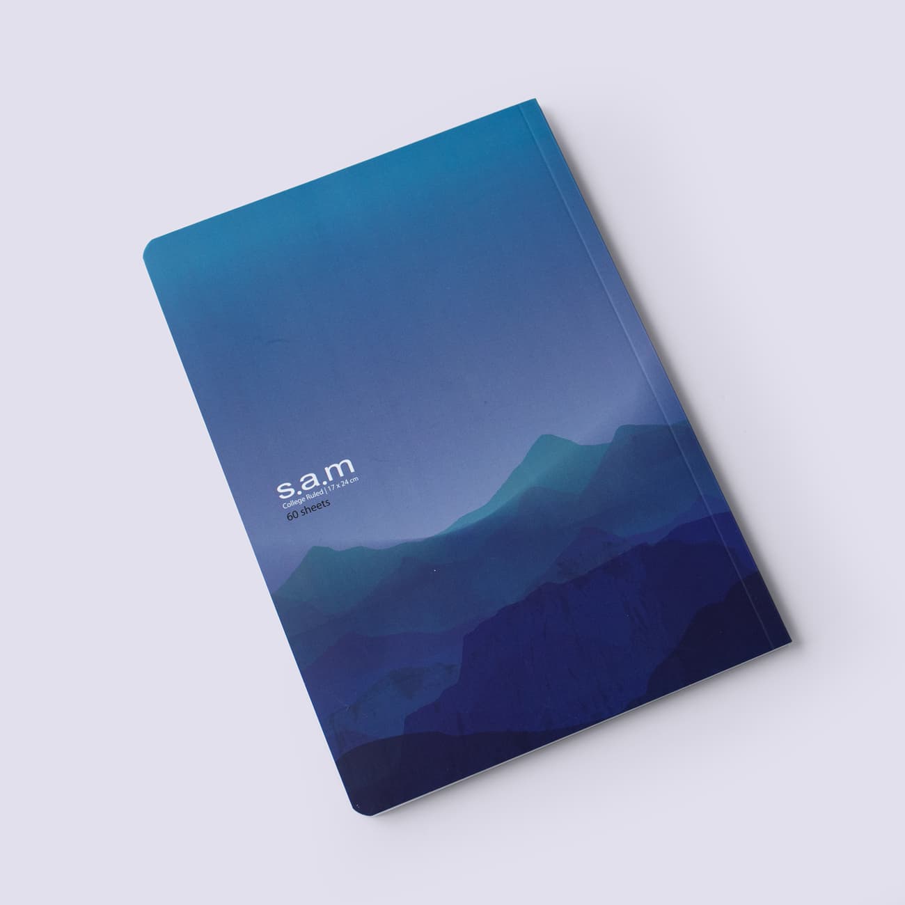 دفتر خط‌دار 60 برگ کوه آبی سم (s.a.m)