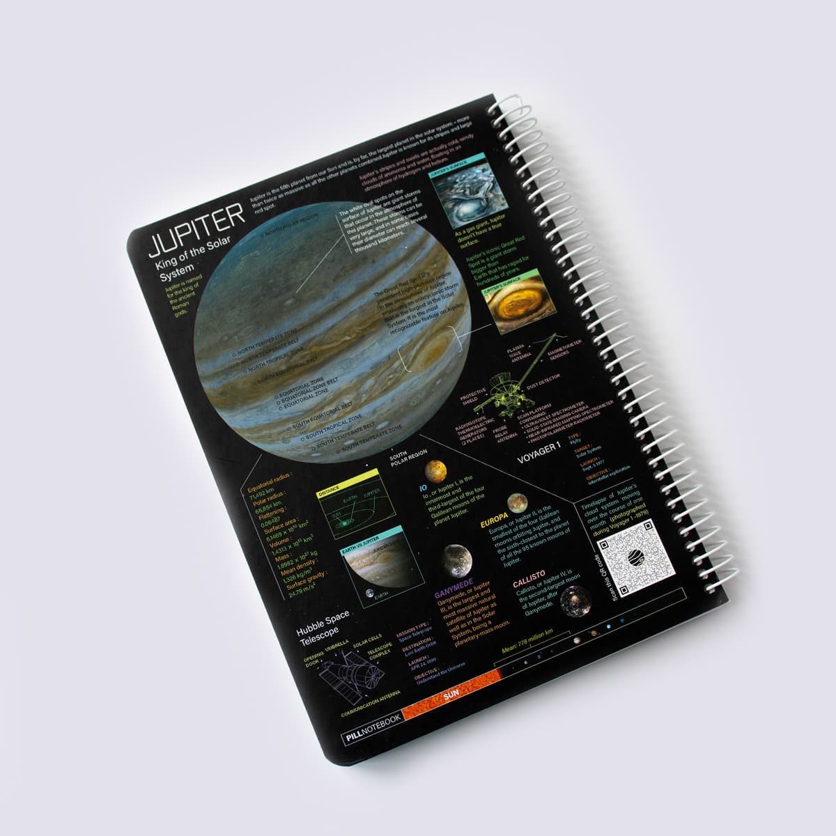 دفتر خط‌دار 100 برگ وزیری JUPITER پیل (PILL)