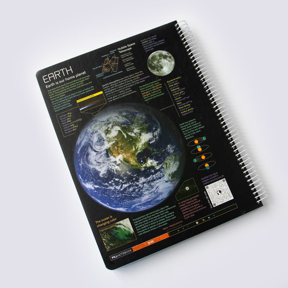 دفتر خط‌دار 100 برگ رحلی EARTH پیل (PILL)
