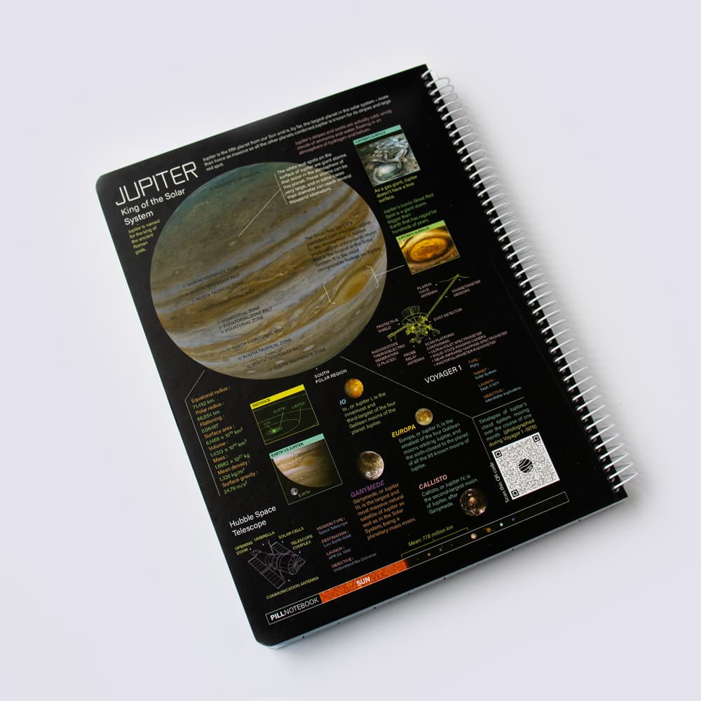 دفتر خط‌دار 100 برگ رحلی JUPITER پیل (PILL)