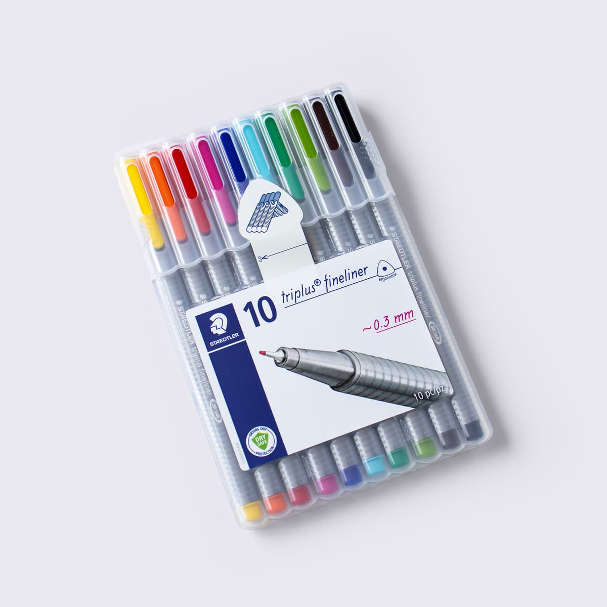 بسته 10 رنگ روان نویس نوک نمدی استدلر (STAEDTLER)