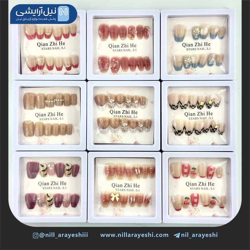 ناخن مصنوعی به همراه چسب ژله ای جعبه شفاف — تصویر ۶